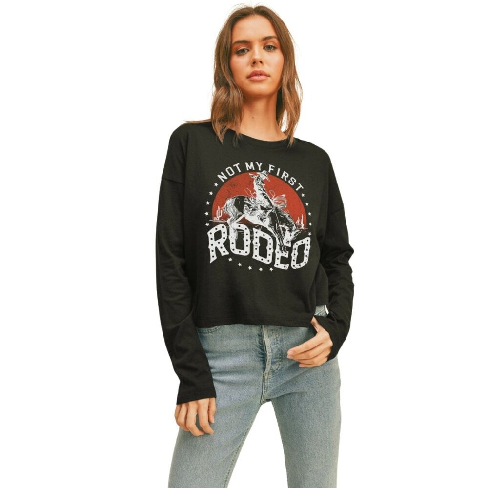 New Not My First Rodeo Cowboy Graphic Tee